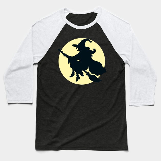 Witch Halloween Baseball T-Shirt by MeksFashion